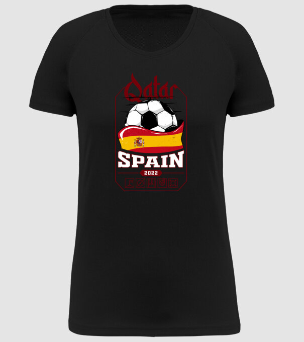 Qatar teams Spain model negru pe tricou