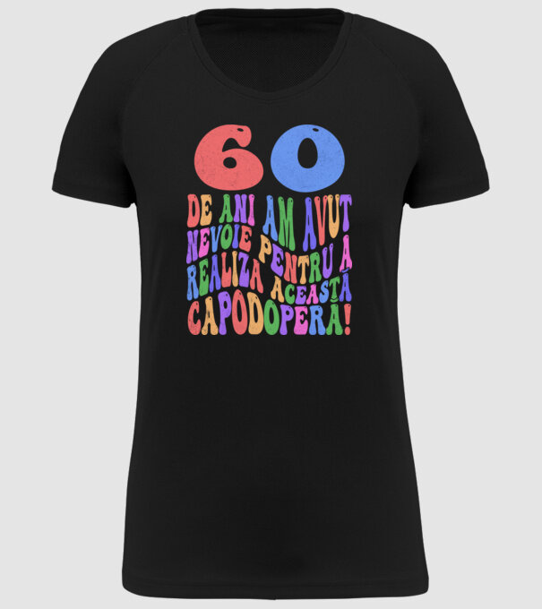 Realiza această capodoperă 60 model negru pe tricou