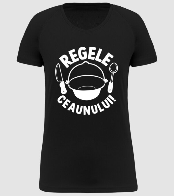 Regele - ceaunului! model negru pe tricou