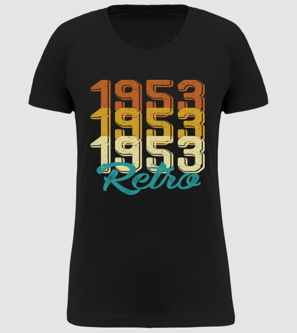 Retro 1953 model negru pe tricou