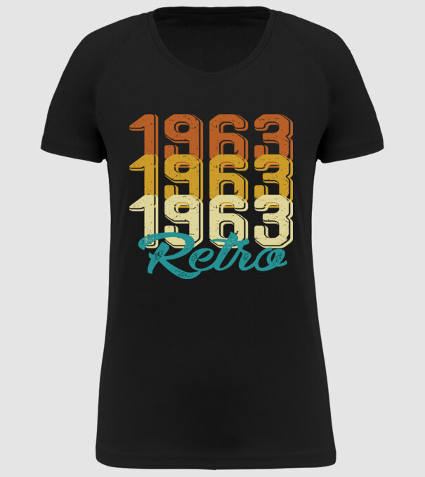 Retro 1963 model negru pe tricou