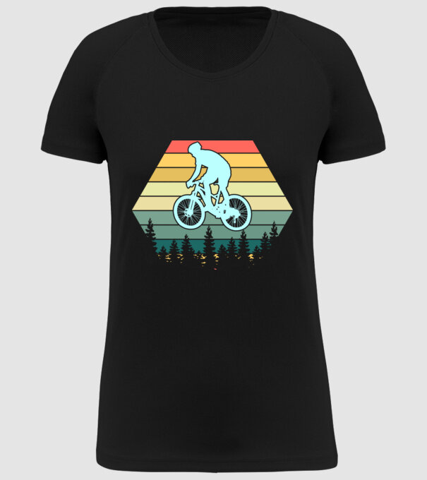 retro mountain bike model negru pe tricou