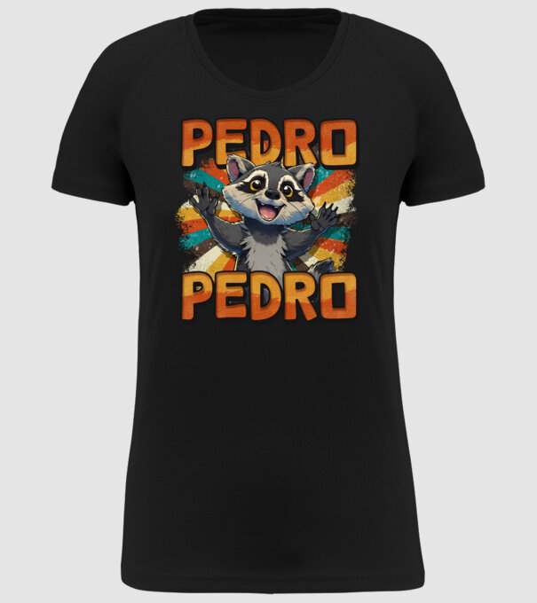 Retro Pedro model negru pe tricou