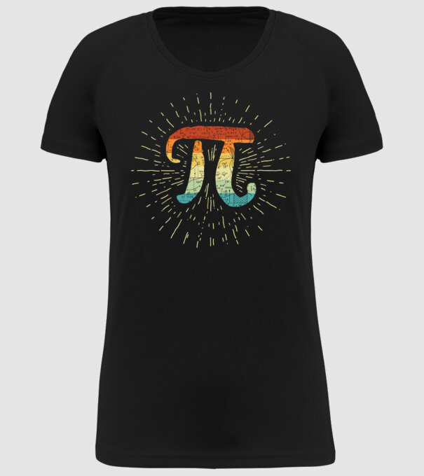 Retro Pi model negru pe tricou