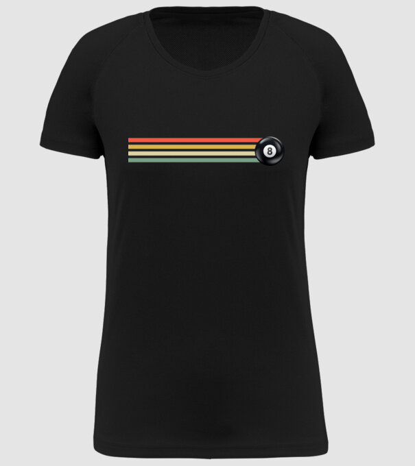 Retro - Vintage 8 ball model negru pe tricou