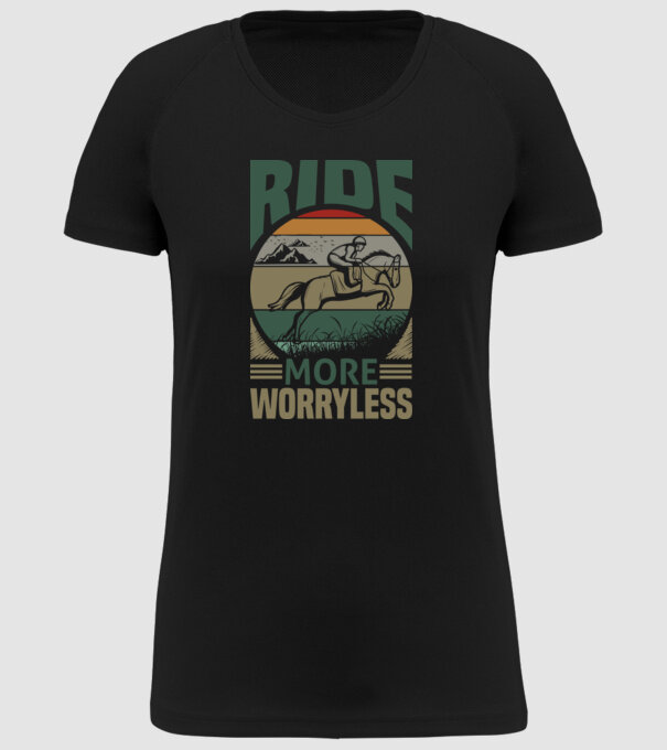 ride more model negru pe tricou