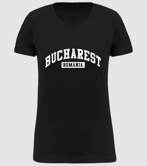 România Bucharest sport model negru pe tricou