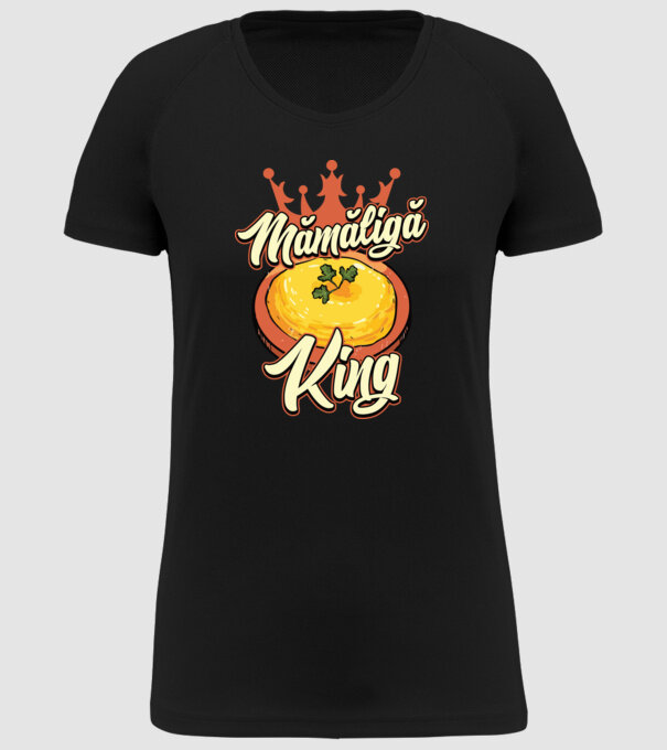 România Mămăligă model negru pe tricou