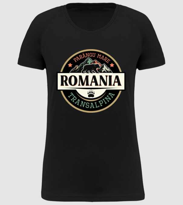 România transalpina model negru pe tricou