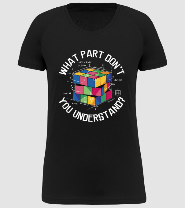 Rubik cube what part model negru pe tricou