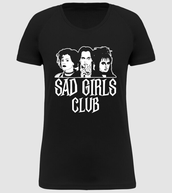 Sad Girls Club model negru pe tricou