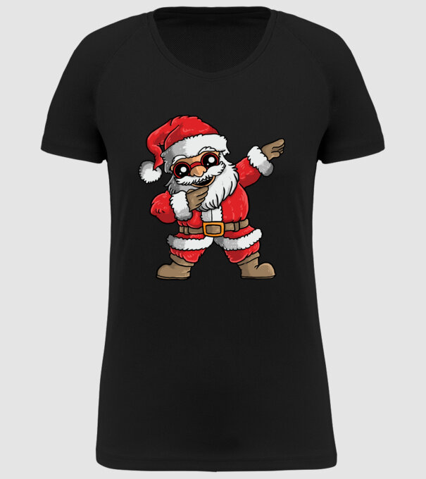 Santa dab model negru pe tricou