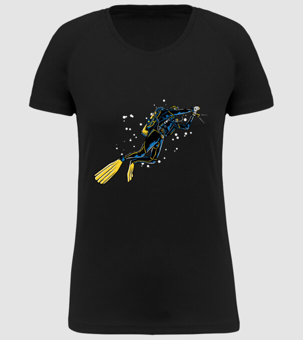 Scuba driver with light model negru pe tricou