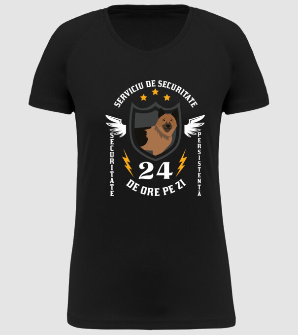 serviciu de securitate - securitate - persistență - 24 de ore pe zi model negru pe tricou