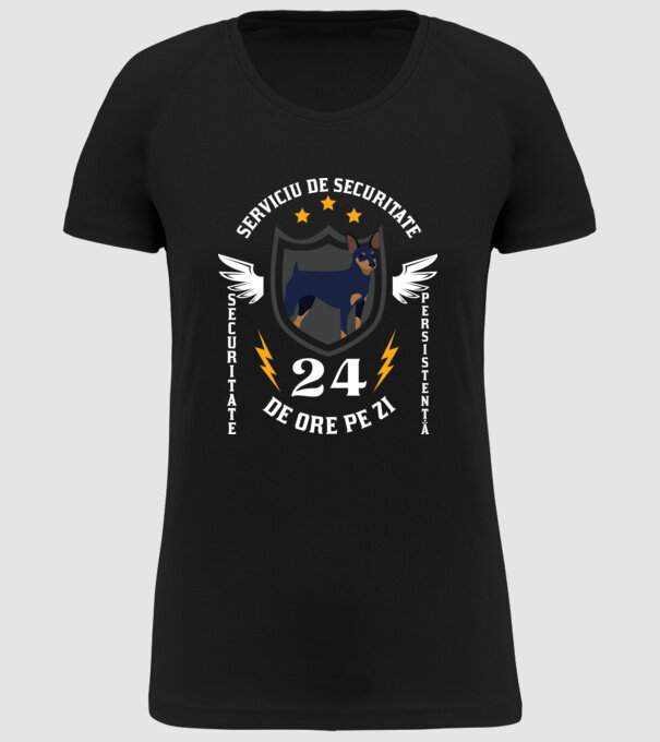 serviciu de securitate - securitate - persistență - 24 de ore pe zi model negru pe tricou