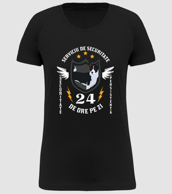 serviciu de securitate - securitate - persistență - 24 de ore pe zi model negru pe tricou