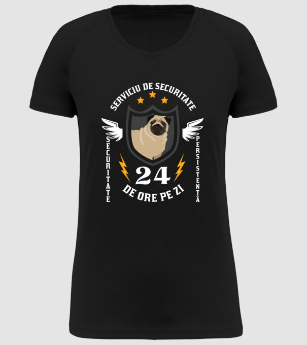 serviciu de securitate - securitate - persistență - 24 de ore pe zi model negru pe tricou