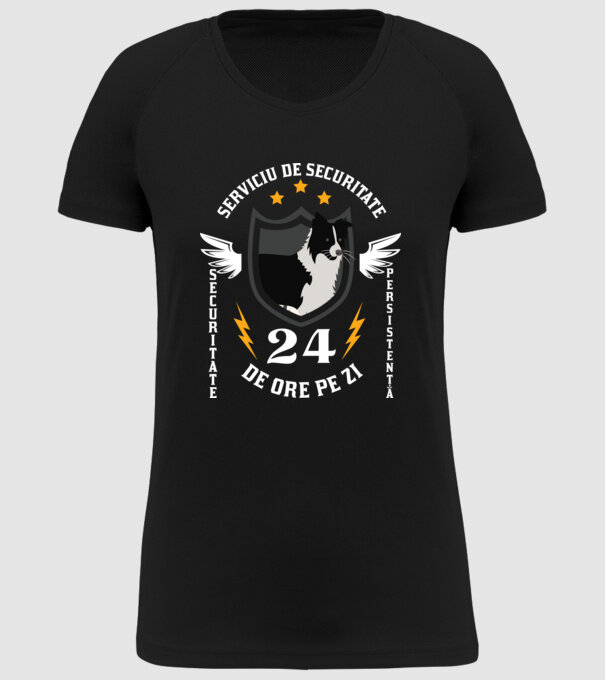 serviciu de securitate - securitate - persistență - 24 de ore pe zi model negru pe tricou