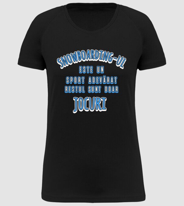 Snowboarding-ul este un sport adevărat, restul sunt doar un jocuri model negru pe tricou