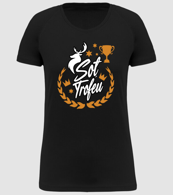 Soț trofeu model negru pe tricou