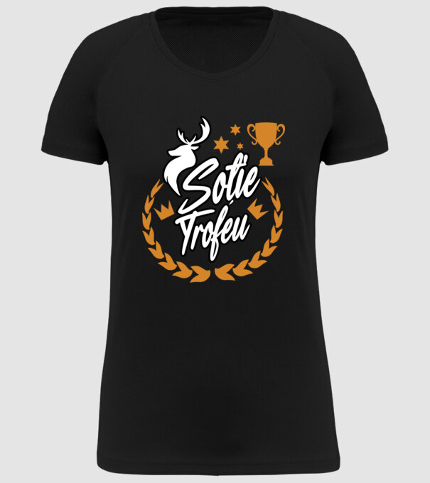 Soție trofeu model negru pe tricou