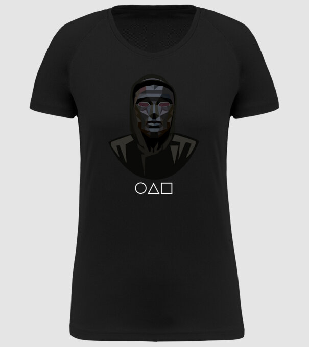 squid game boss model negru pe tricou