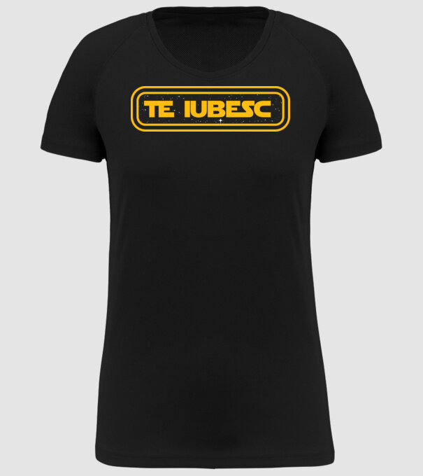 Starwars couple shirt model negru pe tricou
