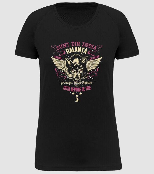 BALANTĂ model negru pe tricou