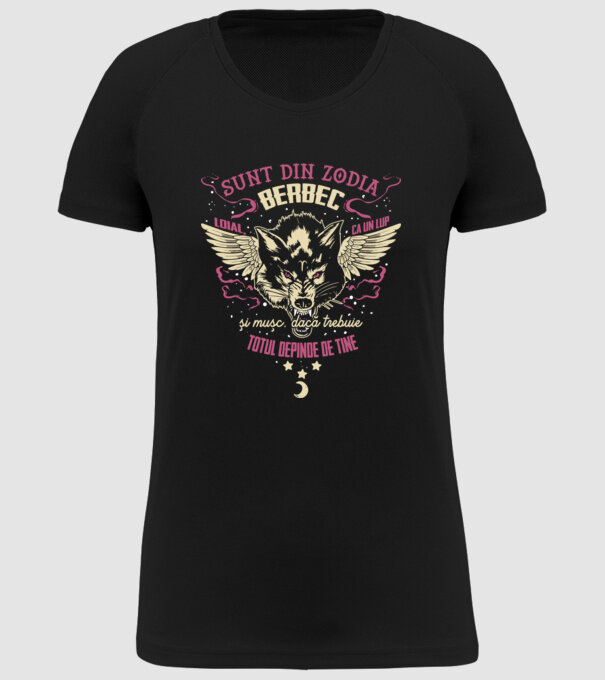 Berbec model negru pe tricou