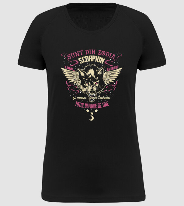 Scorpion model negru pe tricou