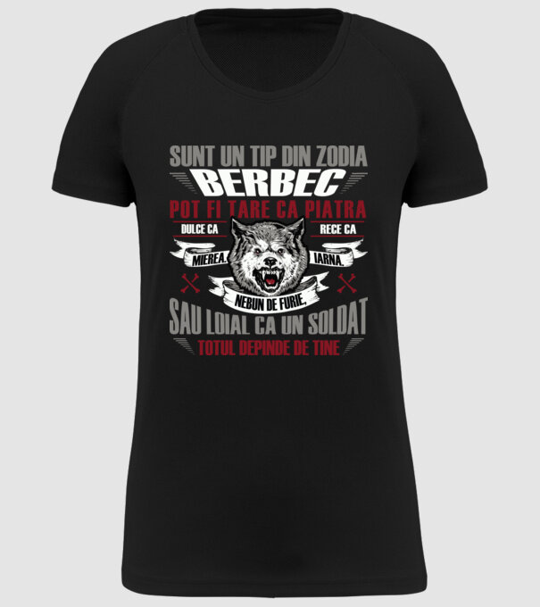 Sunt un tip din zodia Berbec model negru pe tricou