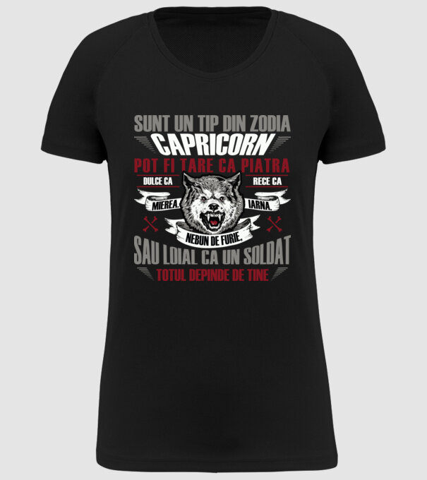 Sunt un tip din zodia Capricorn model negru pe tricou