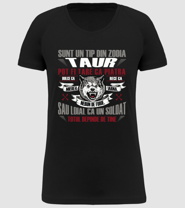 Sunt un tip din zodia Taur model negru pe tricou