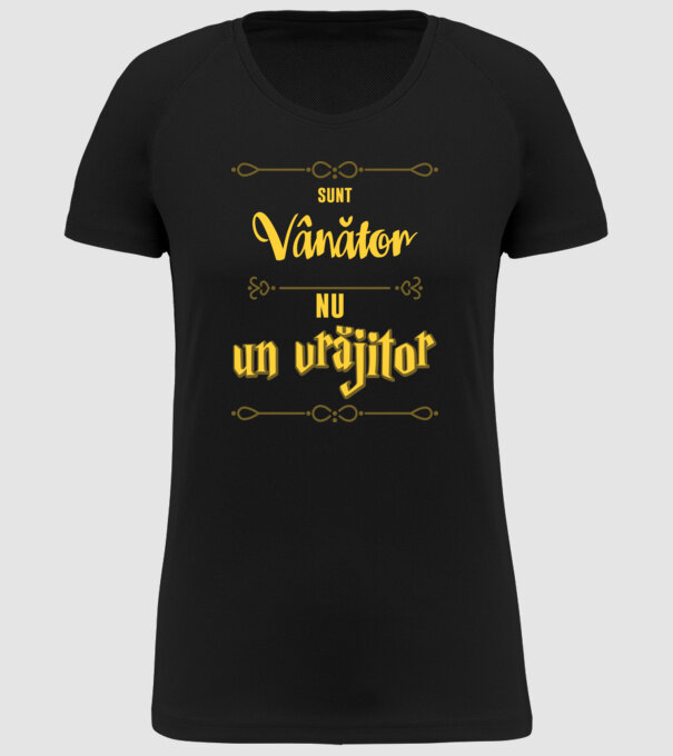 Sunt vânător, nu un magician model negru pe tricou