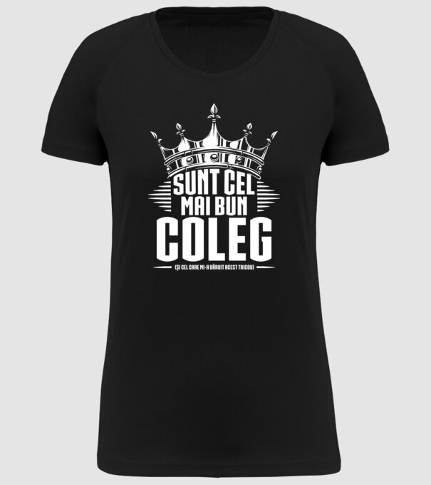 super coleg model negru pe tricou