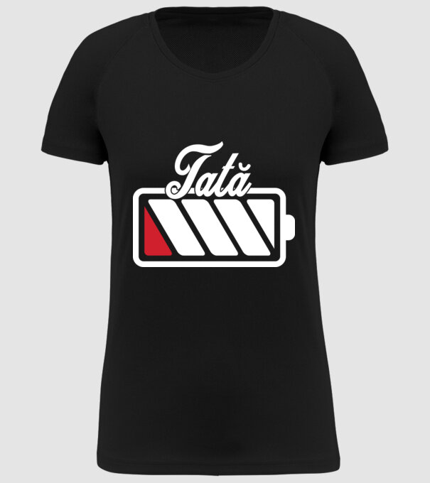 Tată la încărcat model negru pe tricou