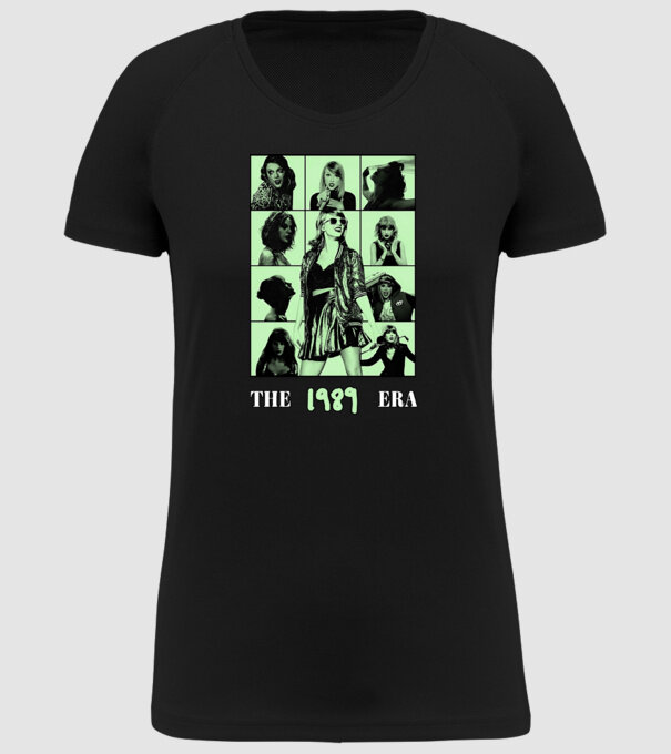 Taylor Swift ERAS green model negru pe tricou