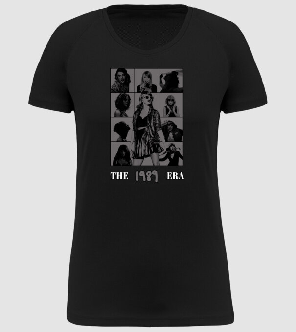 Taylor Swift ERAS grey model negru pe tricou