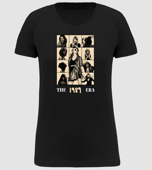 Taylor Swift ERAS peach model negru pe tricou