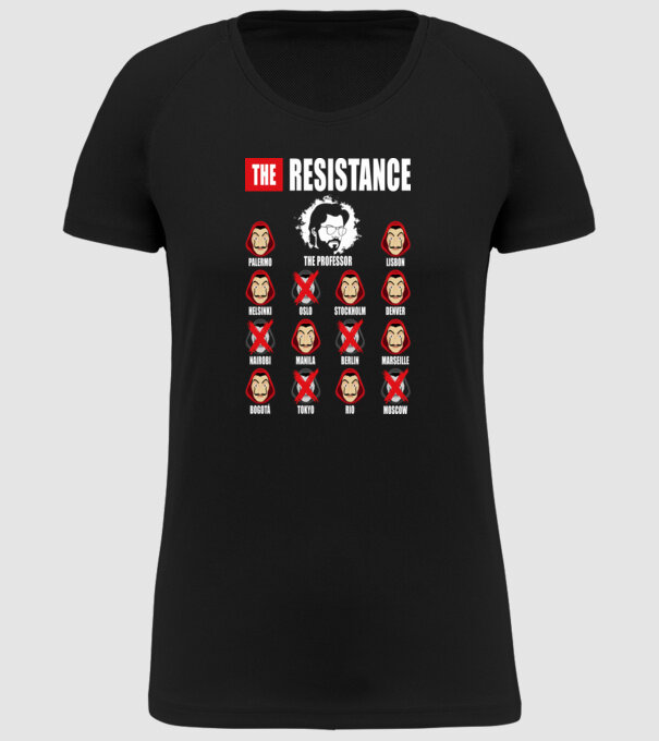 the resistance la casa de papel model negru pe tricou