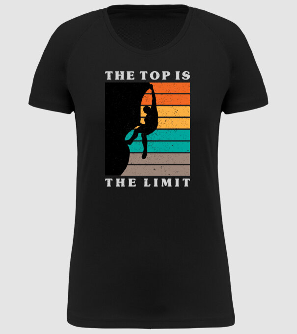 The Top is the limit model negru pe tricou