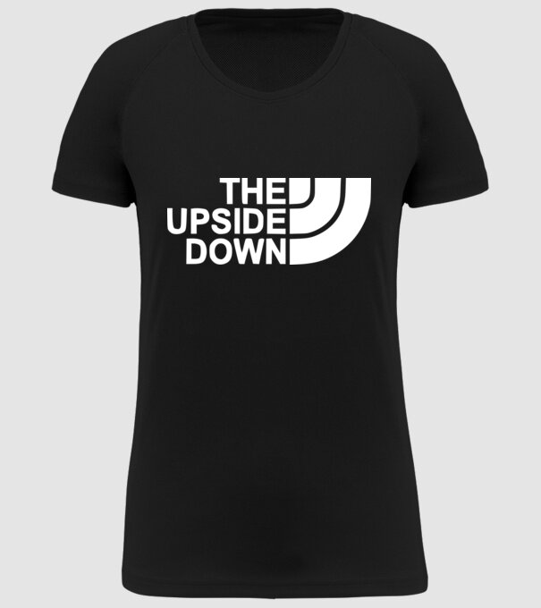 the upside down model negru pe tricou