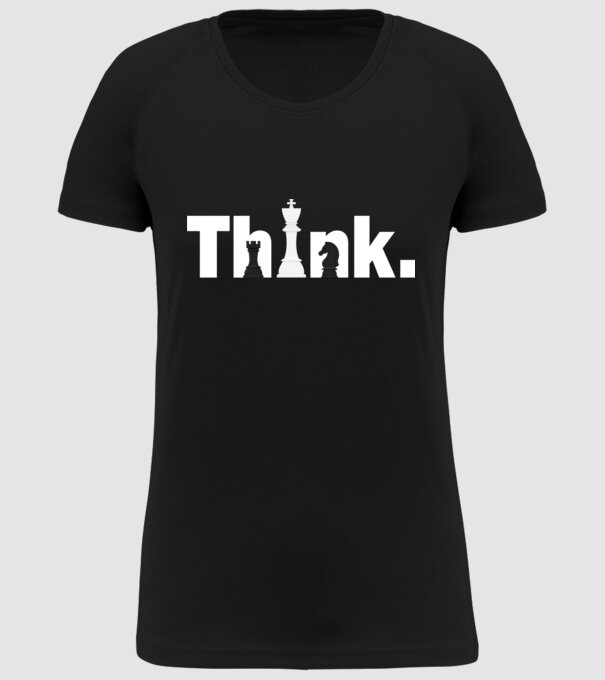 Think model negru pe tricou