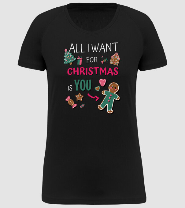 Tot ce-mi doresc de Crăciun să TE om Negro model negru pe tricou