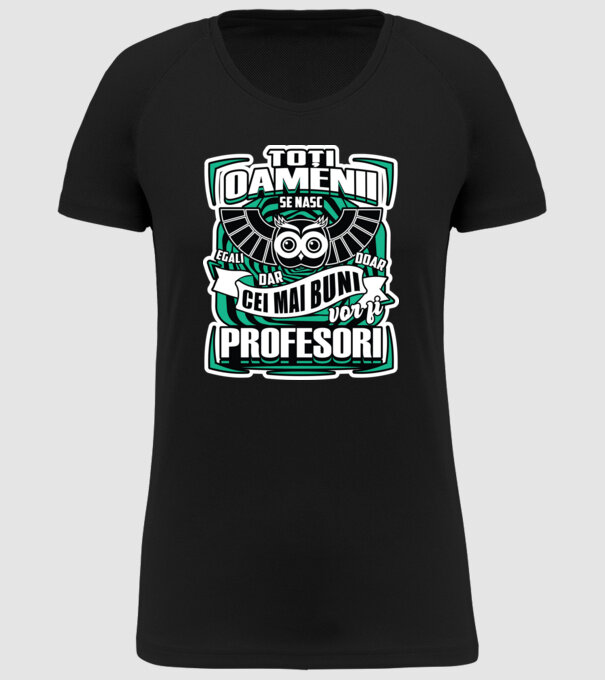 Toți oamenii profesori model negru pe tricou
