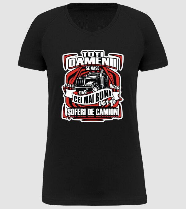 Toți oamenii șoferi de camion model negru pe tricou