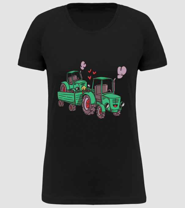 TRACTOR model negru pe tricou