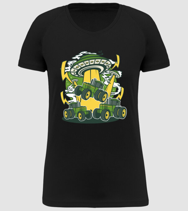 TRACTOR model negru pe tricou