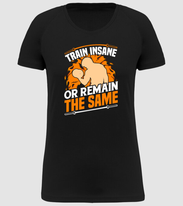 Train insane model negru pe tricou