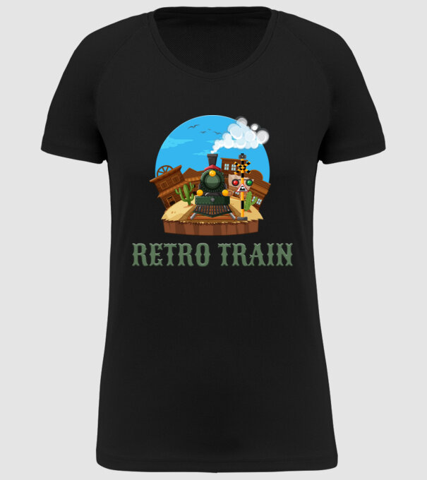 Trenuri model negru pe tricou